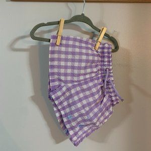 Purple Checkered Boys’ Bathing Suit Shorts